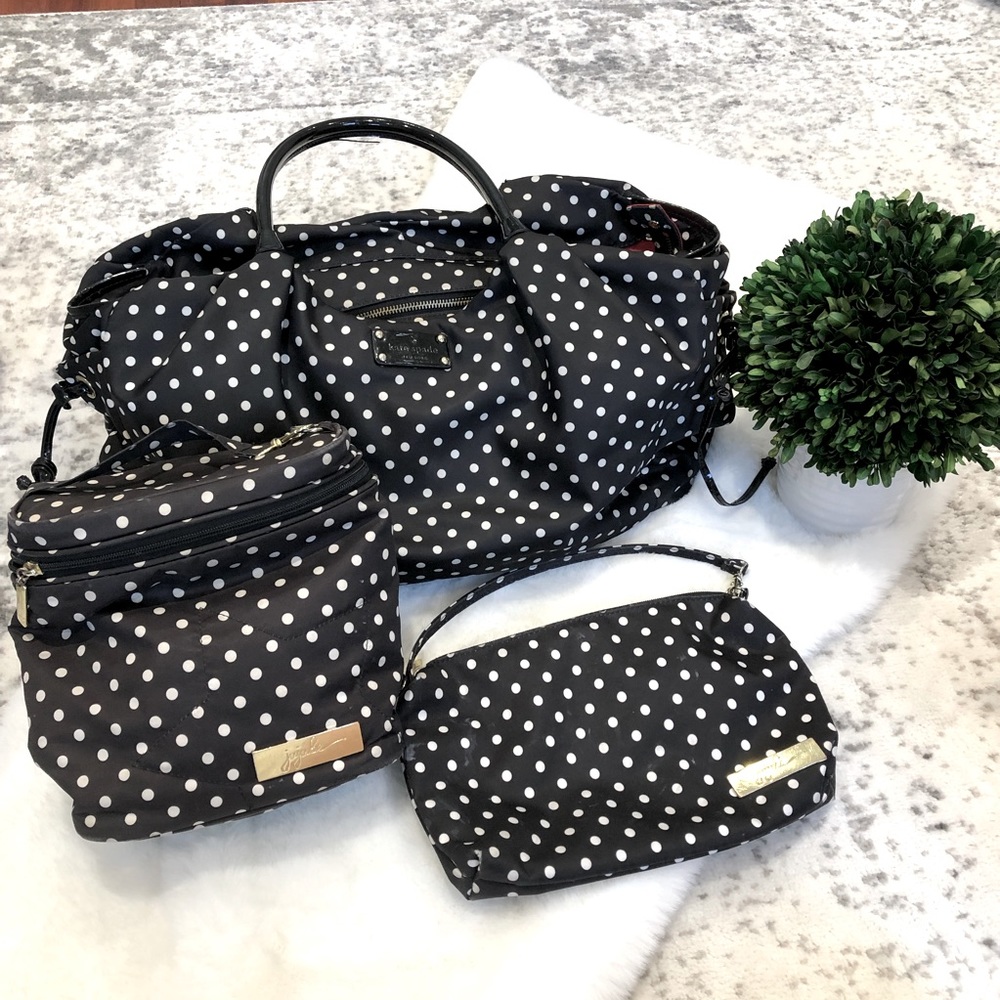 Kate Spade Polkadot Stevie Diaper Bag with bonus!